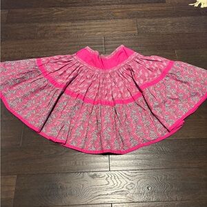 Pink Paisley Women's midi skirt